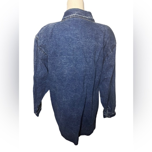 Vintage 1980’s Embellished Acid-Wash Denim Jacket 1X Cotton - Picture 3 of 4